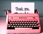 复古打字机 粉红色