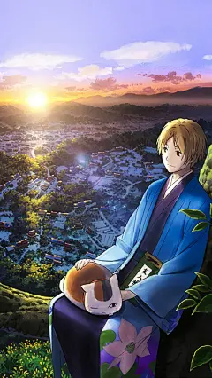 夏目友人帐 手机壁纸 二次元 唯美 背景（转发自新浪微博可爱的外表下一定隐藏着什么）@北坤人素材