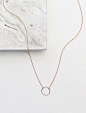 Circle Necklace in 14k Rose Gold  / Vrai & Oro
