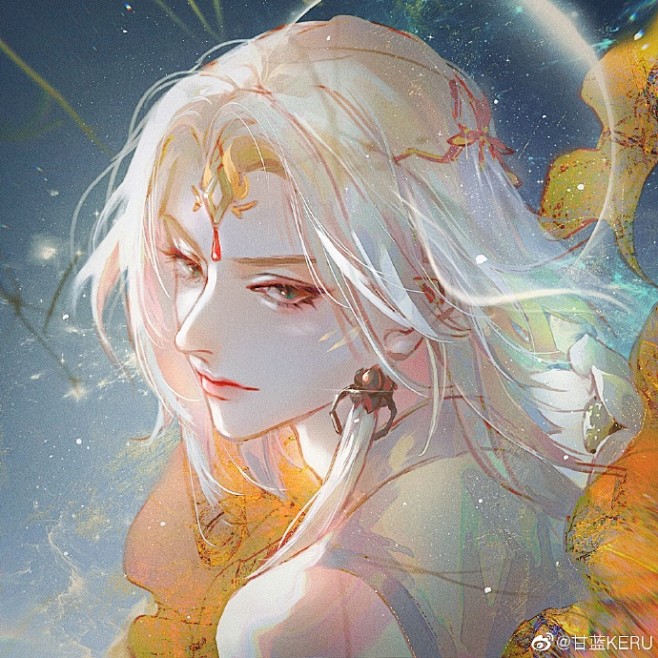 给朋友画的帝释天