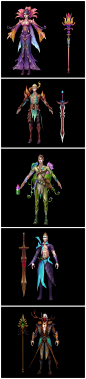 欧美魔幻风 角色坐骑宠物武器合集 游戏美术资源 低模手绘写实Unity3d手游素材 魔幻风角色翅膀铠甲套装时装3D模型 3Dmax源文件 CG设定 图集 原画3D参考