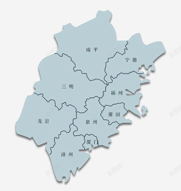福建省行政区划地图
