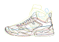 Orchestra : Sometimes my brain is so simple, so I can't get reach to the shoe design such as Adidas & Raf Simons's Ozweego which is my favorite design. This is personal experiment to achieve new sillhouette and design by overlapping different characte