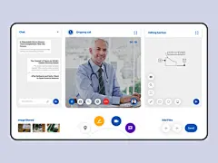 Live Streaming Video Call Web Panel live call conference chating editing camera calling web ui clean ui clean white minimal live streaming call location drawing live chat web app web panel video call live