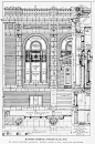 Technical details of the facade of the Masonic Temple, Noblesville