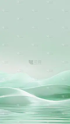通用绿色立体山脉场景背景素材