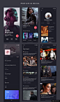 在线电影视频播放移动应用app设计模板 Kino iOS UI Kit模板UI设计