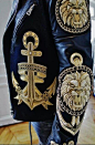 Black Jacket embroidered with Gold Lions