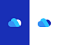 云/标志设计干净的云数据托管标志管理标志现代SaaS服务器服务符号