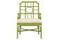 Eloise Rattan Armchair, Kiwi/Ivory