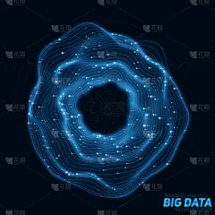 未来,圆形,数据,巨大的,青绿色,噪声,电子人,传媒,商务,计算机