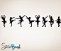 Vinyl Wall Decal Sticker Little Dancers Children Ballerinas 7"H x 33"W item 816-7x33