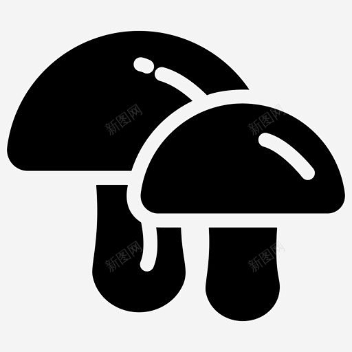 蘑菇菌类牡蛎蘑菇图标 icon 标识 标志 UI图标 设计图片 免费下载 页面网页 平面电商 创意素材