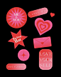 graphic design  Illustrator photoshop stickers valentines day