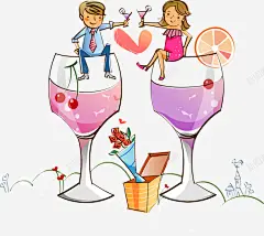 杯子上的卡通情侣矢量图高清素材 人物 人物插画 卡通情侣 卡通插画 杯子 矢量人物 矢量情侣 矢量图 免抠png 设计图片 免费下载
