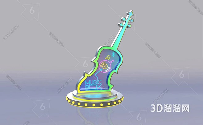 现代 美陈潮玩音乐盒3D模型