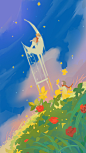 乐划锁屏插画大赏-夏夜记忆_卷卷顾__插画师作品_涂鸦王国gracg.com