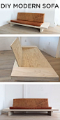 Nab some plywood and secondhand tools from your local Habitat Store to make this modern sofa