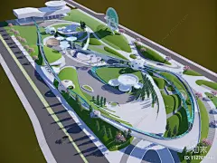 现代户外公园景观SU模型下载【ID:1127615461】