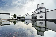 博物馆,贝聿铭,建筑,反射,风景_87c24ae24_苏州博物馆_创意图片_Getty Images China