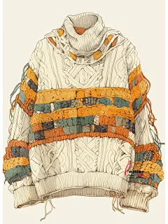 毛衣款式图素材ai服装设计｜mid journey - 小红书