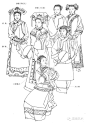 中国古代服饰线描画谱（转）