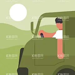 卡车司机  - 源文件下载【酷图网】卡车司机,开车,司机,开卡车,卡车,汽车插画,矢量卡车