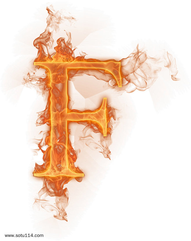 英文字母f火焰特效字