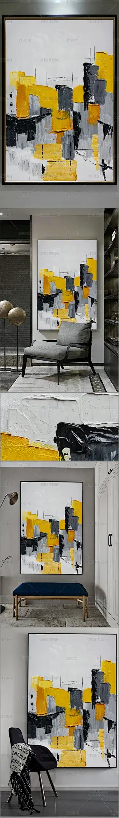 高清立体抽象油画艺术玄关（一千一百五十一）