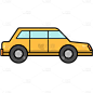 交通行业icon多色扁平-汽车