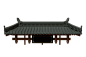 中国风古风古典屋檐木头房顶透明免抠PNG图案 PS设计素材元素 (85)