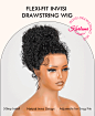 Invisible Drawstring Straps Fitted Glueless 360 Lace Wig Curly Hair Bleached Knots Human Hair Wig – karlami