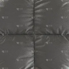 软背景黑色纹理面板皮革皱褶。三维渲染