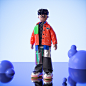 3D artwork c4d Character design  Clothing