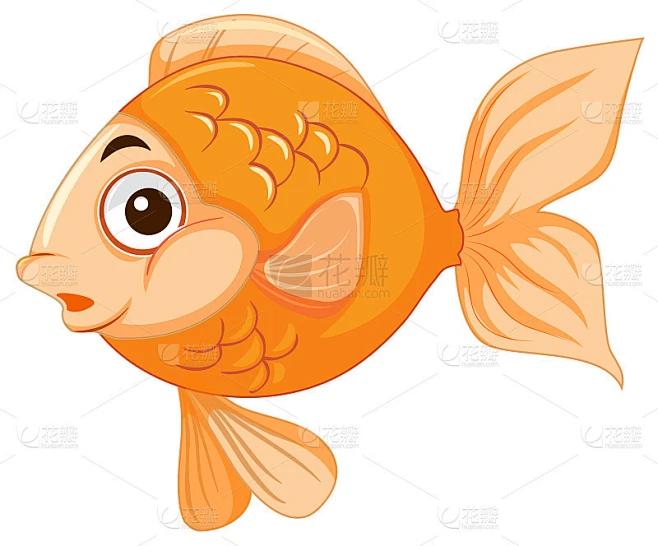 A gold fish character素材-花瓣网
