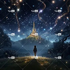 一条星光闪耀的魔法小径海报