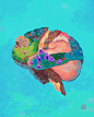 Imaginarium Planetarium - Brain Garden : A looping animated illustration for Imaginarium Planetarium, a web and print magazine by Jennifer Crow.