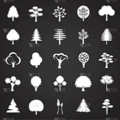 插画,动机,计算机图标,黑色背景,可爱的,华丽的,暗色,环境,灰色,树
