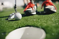 小的,儿童,迷你高尔夫,高尔夫球杆,特写,高尔夫球,进行中,图像,士力架,白色