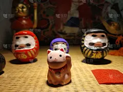 亚洲吉祥猫、问候猫、猫杖、日本艺术品