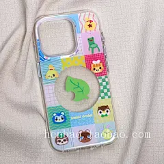 小众简约个性动物森友会插画适用苹果16promax手机壳iPhone15创意14promax16个性15Pro/14promax防摔手机壳-淘宝网
