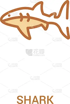 计算机图标,两只动物,简单,鲨鱼,概念,线条,野生动物,直的,壁纸,海豚