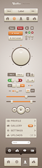 iPhone手机UI元素套件PSD