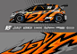 Premium Vector | Sport car decal wrap illustration