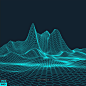 酷炫科技感山脉起伏3D立体背景纹理装饰268 平面设计 抽象元素