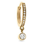 Sophie Bille Brahe 'Daisy Grand' diamond 18k yellow gold single hoop earring