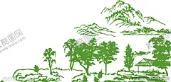 山水画 【酷图网】抽象山水画,山水写意画,简易山水画,卡通山水画,风景画