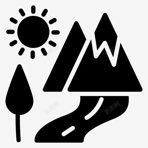 景观乡村小山站 icon 图标 标识 标志 UI图标 设计图片 免费下载 页面网页 平面电商 创意素材-花瓣网