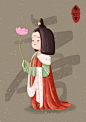 一组古装小人物（via @惟知插画 ）