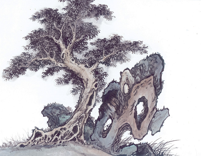 脑细胞-古树画(34)